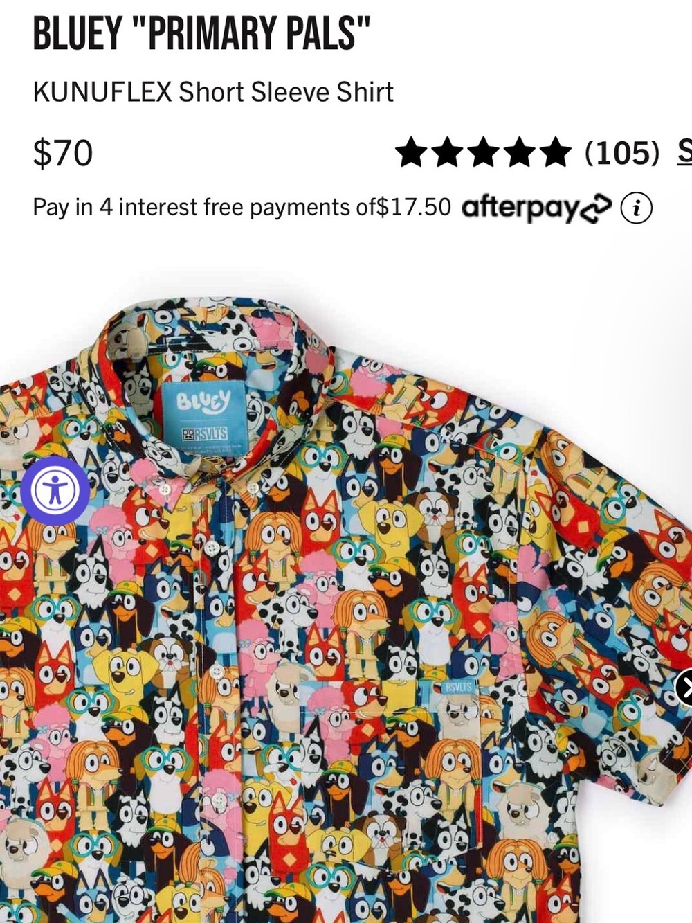 RSVLTS Bluey Shirt- Large